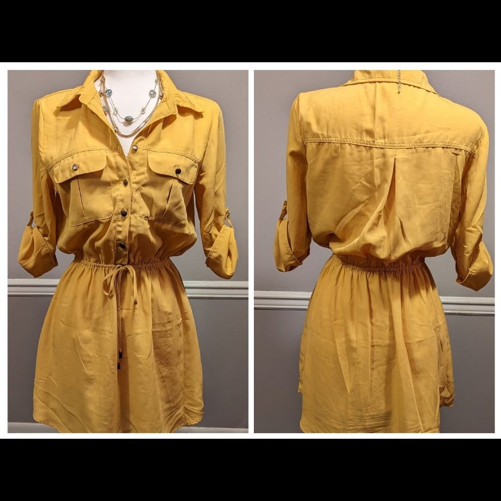 Yellow Above the Knee Bebop Dress Size M